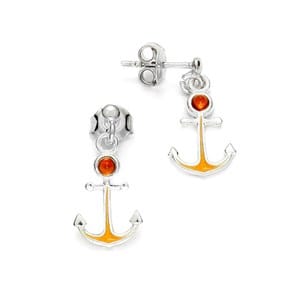 Boucles d'oreilles ancre marine