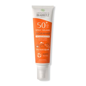 Spray solaire famille spf50+ bio