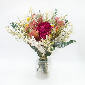 Bouquet de fleurs séchées hortensia