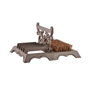 Grattoir à chaussures en fonte avec b...