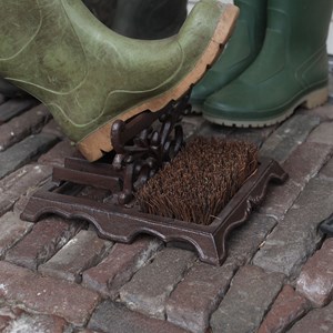 Grattoir à chaussures en fonte avec b...