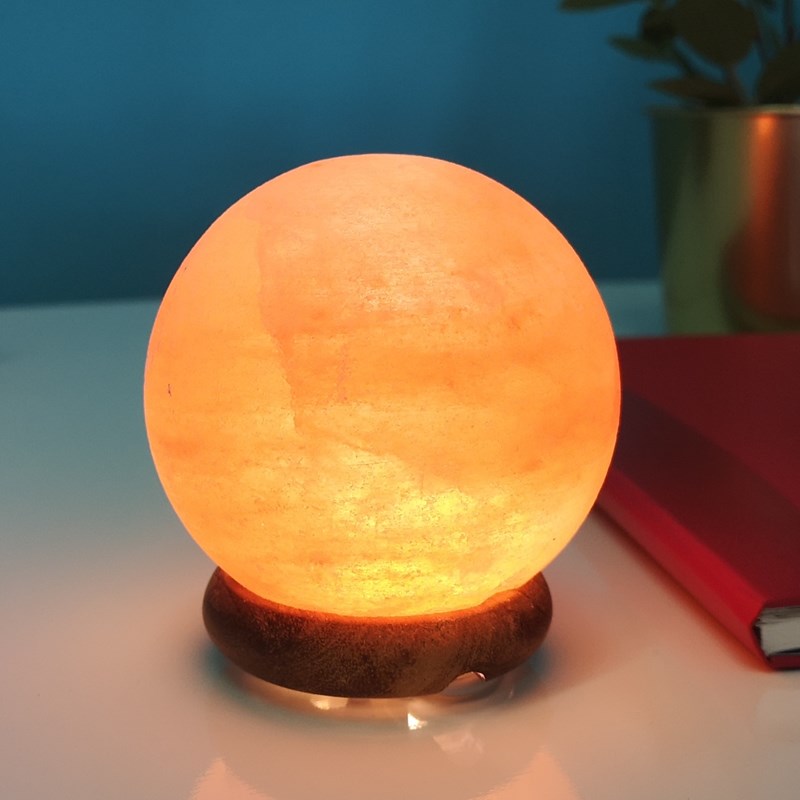 Lampe de sel d'himalaya usb rond