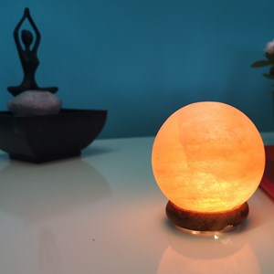 Lampe de sel d'himalaya usb rond