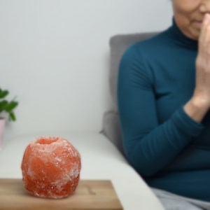 Bougeoir en cristal de sel himalaya rock