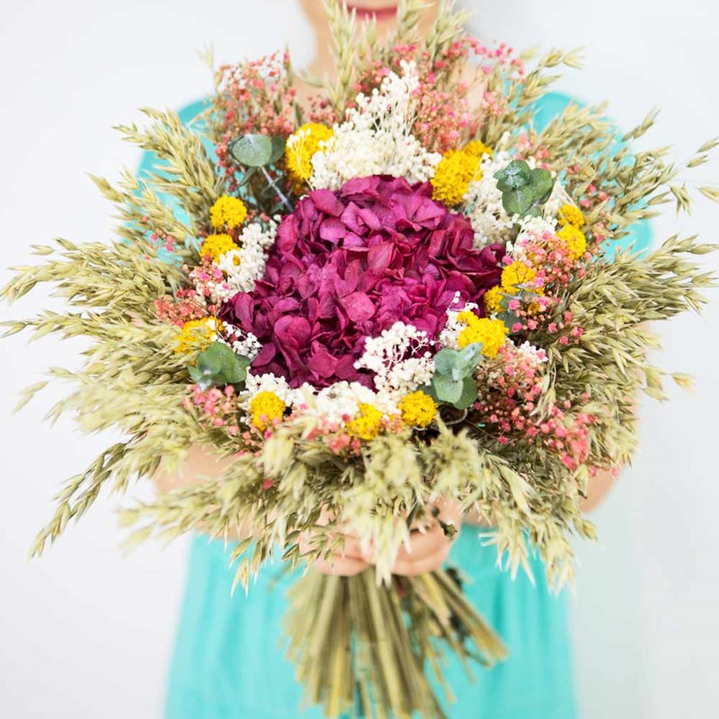 réconciliation végétale - Bouquet de fleurs séchées xxl hortensia