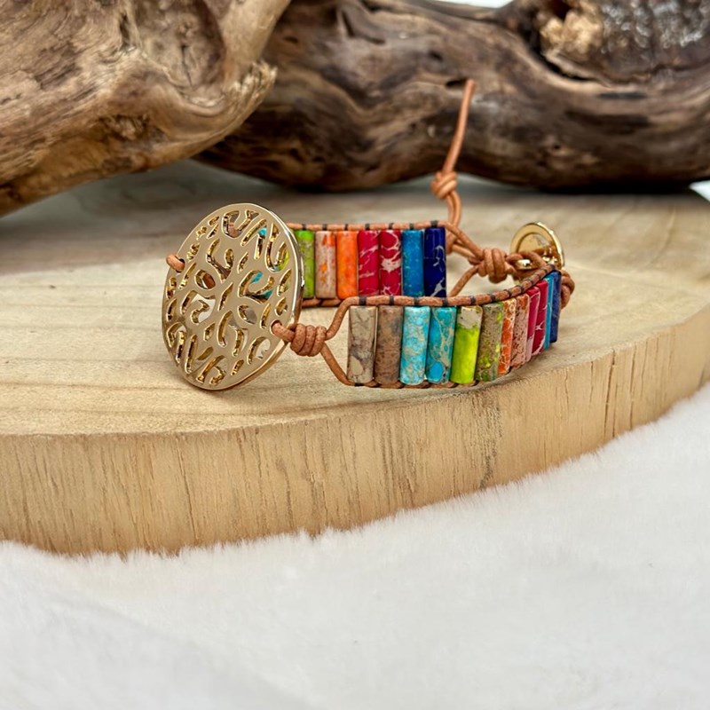 Bracelet 7 chakras de protection (Les énergies positives) - Image 1