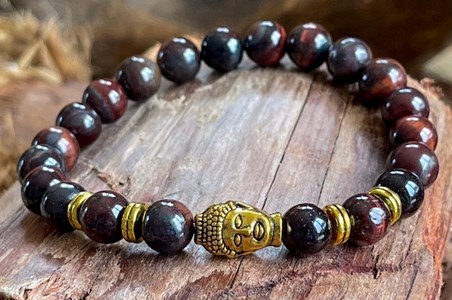 Bracelet bouddha en œil de tigre