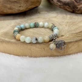 Bracelet arbre de vie en amazonite