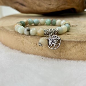 Bracelet arbre de vie en amazonite