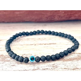 Bracelet confiance en pierre de lave