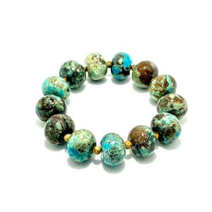 Bracelet courage en jaspe océan