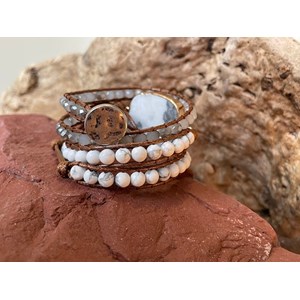 Bracelet harmonisation en howlite brut