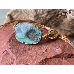 Bracelet harmonisation en jaspe océan