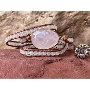 Bracelet d'harmonisation en quartz rose
