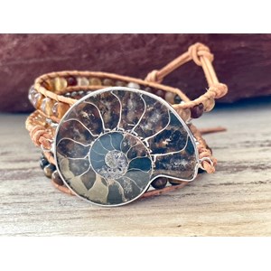 Bracelet de régénération en ammonite