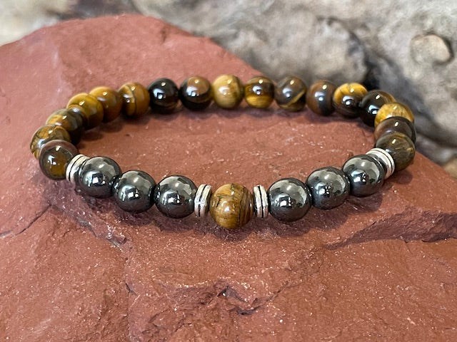 Natura-Zen - Bracelet om oeil de tigre et hématite