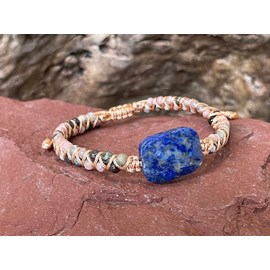 Bracelet lapiz lazuli et rhodochrosite