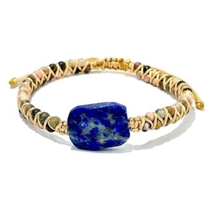 Bracelet lapiz lazuli et rhodochrosite