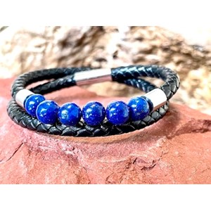 Bracelet double rangs en lapiz lazuli