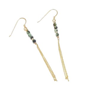 Boucles d'oreilles en turquoise verte