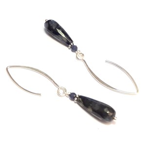 Boucles d'oreilles opale et saphir