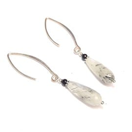 Boucles d'oreilles quartz et spinelle
