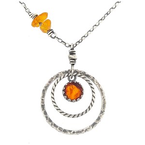 Sautoir ethnique ambre