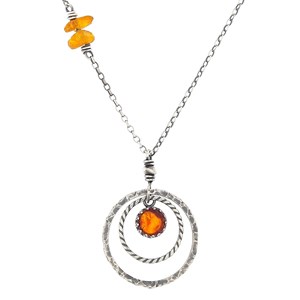 Sautoir ethnique ambre