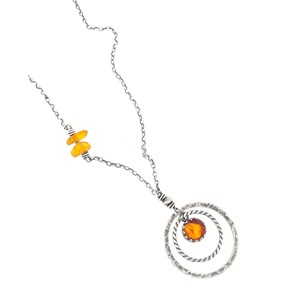 Sautoir ethnique ambre