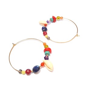 Créoles cauri pierres naturelles