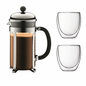 Cafetière à piston bodum gris 1 l 0,35 l