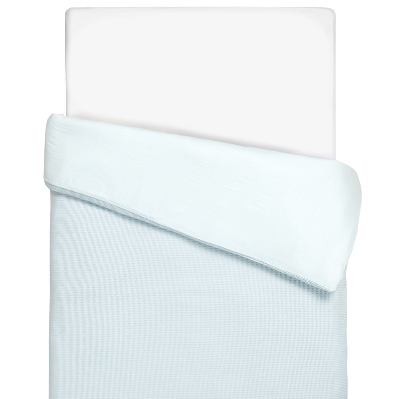 Housse couette nid d'abeille gaze coton