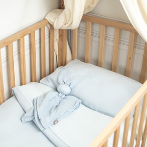 Housse couette nid d'abeille gaze coton