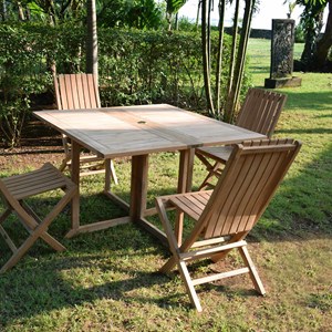 Table pliante carrée en teck goa
