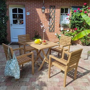 Table pliante teck massif gap 75 cm