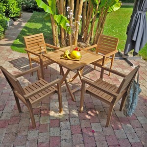 Table pliante teck massif gap 75 cm