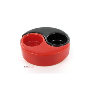 Bougeoir yin yang – rouge et noir