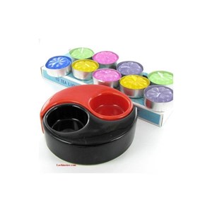 Bougeoir yin yang – rouge et noir