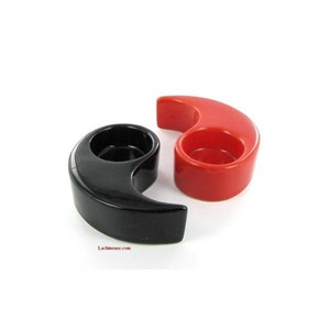 Bougeoir yin yang – rouge et noir