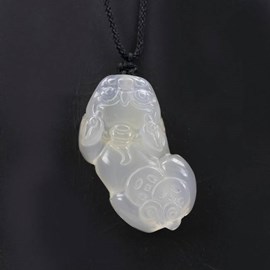 Collier pixiu en agate