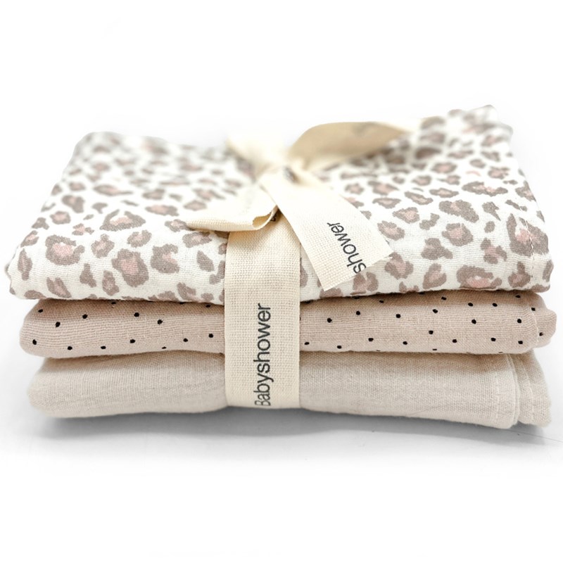 Lot de 3 langes soft print (70 x 70 cm)