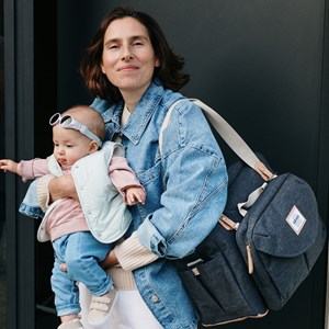 Sac à langer genève ii gris chiné foncé