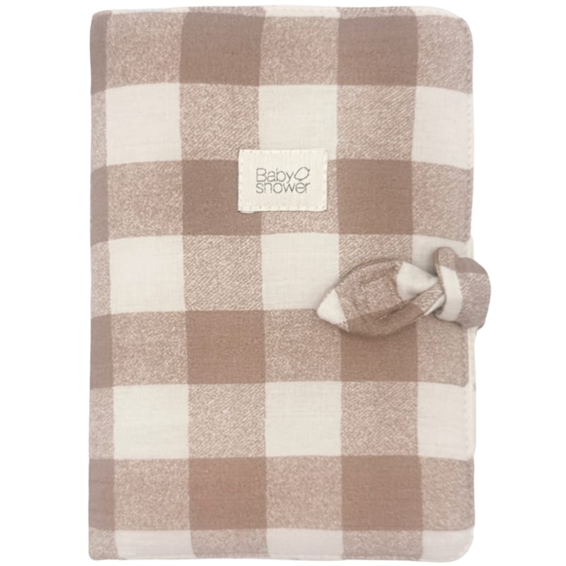 Protège carnet de santé knot vichy caramel