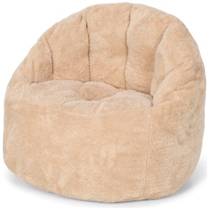 Pouf bouclette soft beige