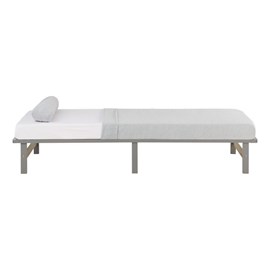 Lit simple 90x200 matelas bois gris