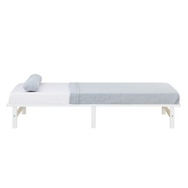 Lit simple 90x200 matelas bois blanc