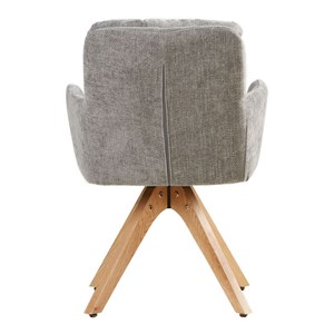 Chaise oeuf moderne lin gris coussin