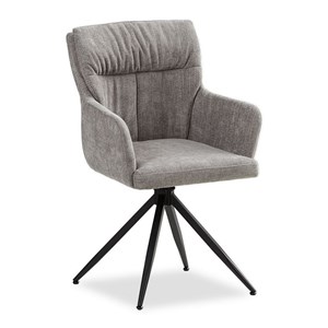 Chaise oeuf moderne lin gris