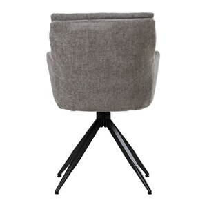 Chaise oeuf moderne lin gris