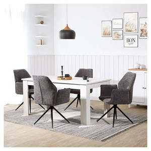 Chaise oeuf moderne chenille gris